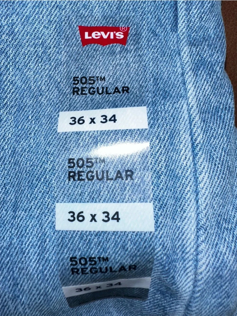 NEW Levi's Men's 505 Regular Fit Jeans Sz 36x34